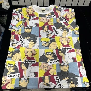 Naruto All Over Print 2 Sided Cotton/Polyester T-Shirt New Size Extra Large XL - Picture 1 of 3