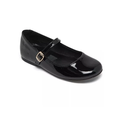 Polo Ralph Lauren Kinslee Mary Jane Flats Black Patent NIB Retail $150 - Girls 3 - Image 1 of 4