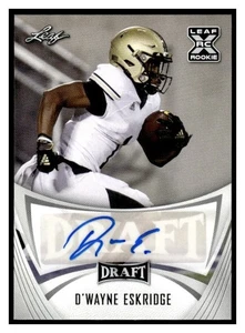 2021 Leaf Draft D'waye Eskridge RC BA-DWE Auto Western Michigan - Picture 1 of 2