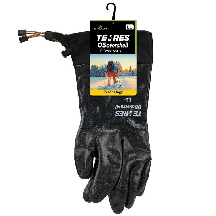 SHOWA TEMRES 05 Overshell Waterproof Overglove Black with Cuff  Drawcord New - Image 1 of 3