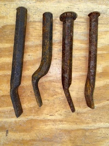 Menge 4 Vintage Schmied Meißel - Hart Heißschnitt Schlitzschneider Schmiede Amboss Werkzeug - Bild 1 von 5