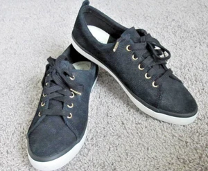 Sperry Top-Sider Shoes Womens 6.5M Black Memory Foam Suede Sneakers STS85492 - Picture 1 of 14