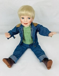 Vintage 2001 John Deere Farm Boy BILLY Porcelain Doll Danbury Mint Collection - Picture 1 of 11