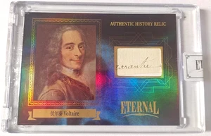 Voltaire Blue Refractor 2024 Eternal #/D 8/75 Cut Handwritten Letter Relic w/COA - Picture 1 of 6