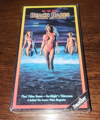 Beach Babes From Beyond VHS NEW Sealed Watermarks promo counter bumper Full Moon - Image 1 of 4