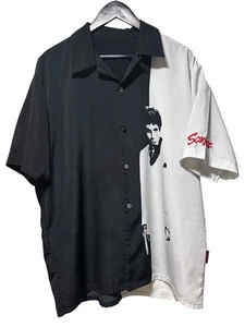Vintage Scarface Tony Montana Universal Studios Dragonfly Button Shirt Size XL - Picture 1 of 11