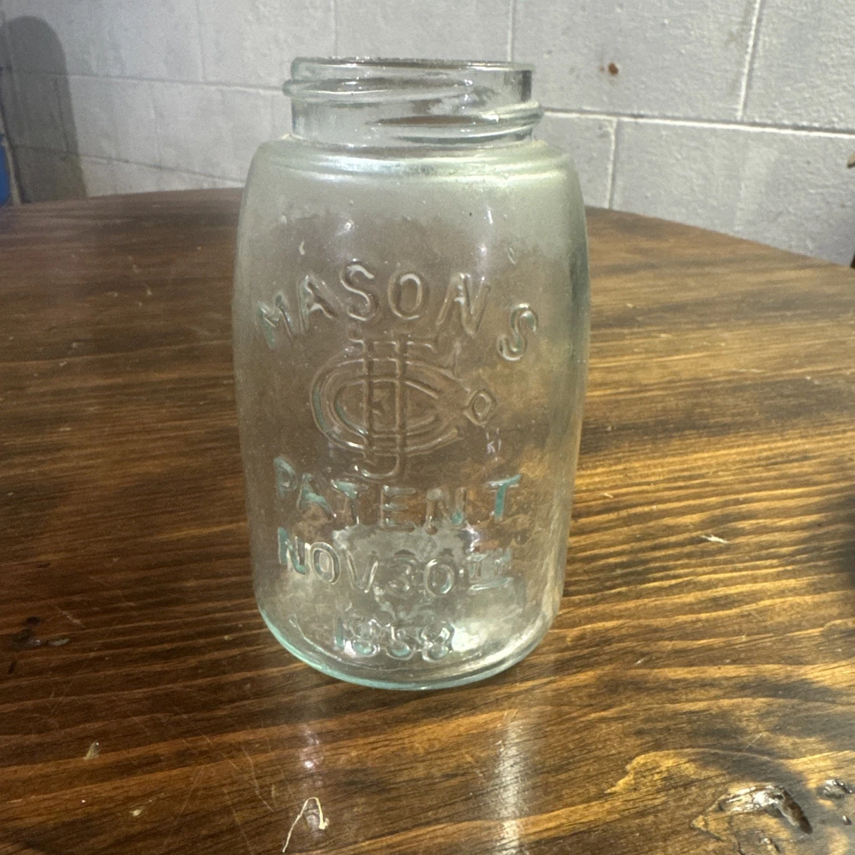超レア！19世紀 1858Mason jars メイソンジャー アメリカアンティーク