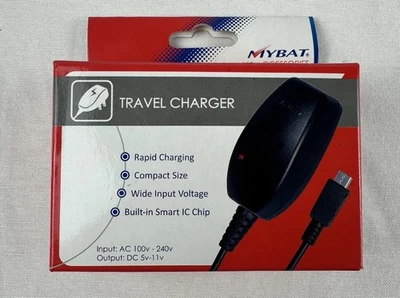 MyBat Travel Charger MOTVCHAGTRA04 – Micro USB Rapid Charging – New Sealed - Image 1 of 2