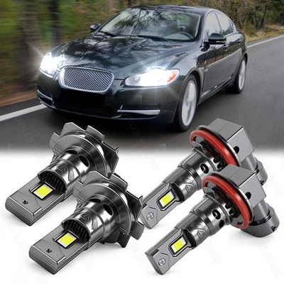For Jaguar XF 2009-2011 6000K LED Headlight Combo High Low Beam 4x Bulbs Kit - Image 1 of 4