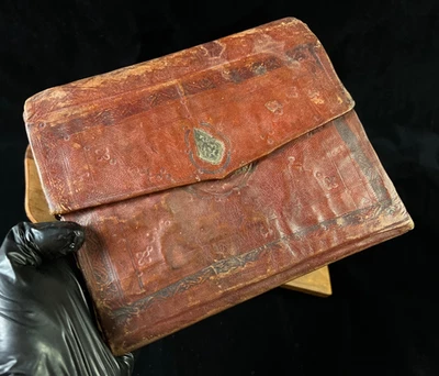 Islamic Quran Manuscript Book 64 Pages Maghribi Script Morocco Leather Binding - Image 1 of 4