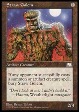 MTG Straw Golem-Golem Straw-WL-Magic