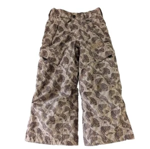 Sims Snow Pants Boys Small Brown Camo Zip Length 28 Inches Adjustable Waist - Picture 1 of 13