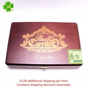 Caja de cigarros de madera vacía Pérez Carrillo Encore El Futuro 9,25" x 6" x 1,75" - Imagen 1 de 10