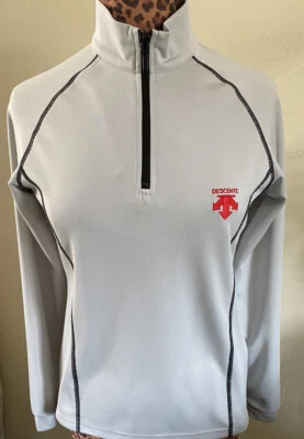 Mujer Descente Platinum 1/4 Cremallera T Top Atlético Capa de Esquí Rojo Negro Borde M 8 Foto 1 de 4