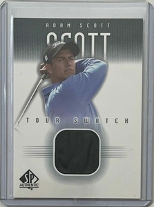 ADAM SCOTT ROOKIE 2001 SP AUTHENTIC UPPER DECK GOLF TOUR WORN PATCH 1ST CARD RC