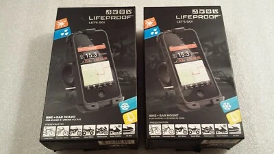 2 Authentic LifeProof Bike & Bar Mounts for iPhone 4 and 4S Cases Black OPEN BOX - Image 1 of 4