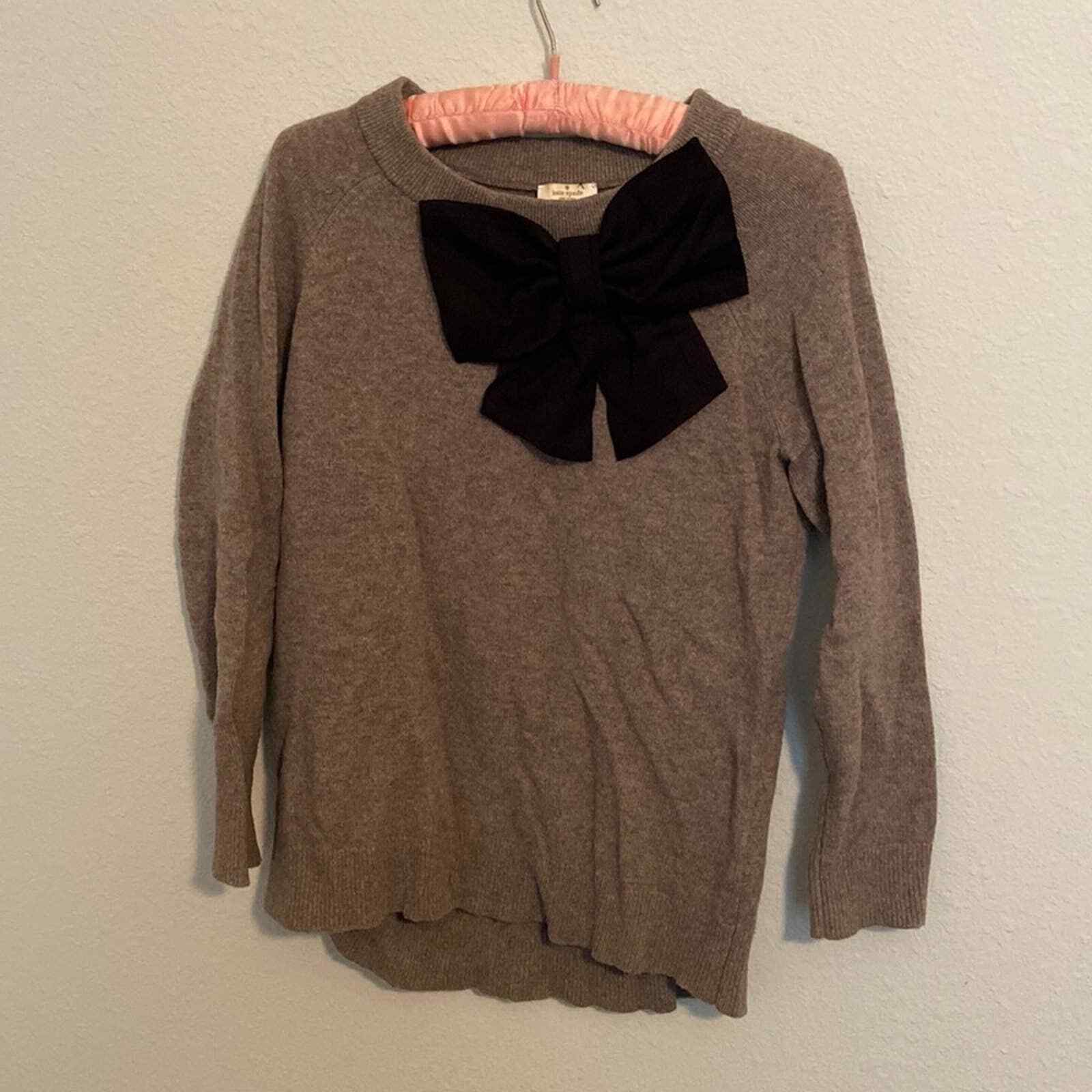 100% Wool Neutral Bow Sweater | eBay