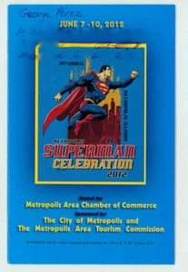 George Perez Pedigree Collection ~ 2012 Superman Celebration Program Guide Copy - Picture 1 of 6