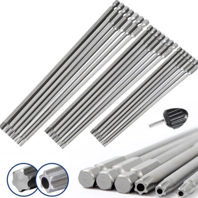 MAGNETIC TORX T45 T50MM SCREWDRIVER POWER DRILL BIT SET 65MM LONG 1/4" HEX TOOL - Image 1 of 4