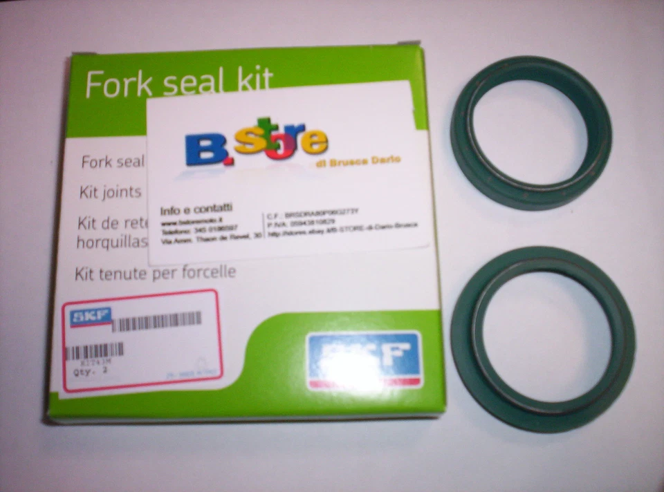 KIT PARAOLIO PARAPOLVERE FORCELLA SKF MARZOCCHI 43 mm VERDE - Immagine 1 di 1