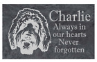 Rustic Personalised Slate Memorial plaque any wording Cockapoo dog