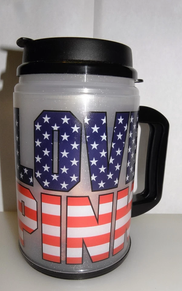 New Victoria Secret Pink Light Up Chug Mug Red, White & Blue 24 Oz. - Image 1 of 1