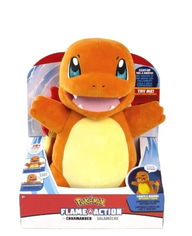 AUTHENTIC* Pokémon Flame Action Charmander 10" Interactive Plush Lights & Sounds Cover