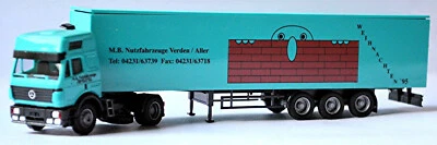 Mercedes Benz Sk Tetto Alto Semirimorchio Autoarticolato MB Verden / Tutto 1:87 - Immagine 1 di 3