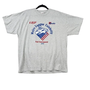 USF Major League Celebrity Golf Tournament 2002 T-Shirt Grey Men's Size XL - Picture 1 of 9