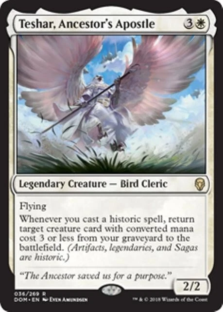MTG - TESHAR, ANCESTOR'S APOSTLE - Dominaria (R) - Image 1 of 1