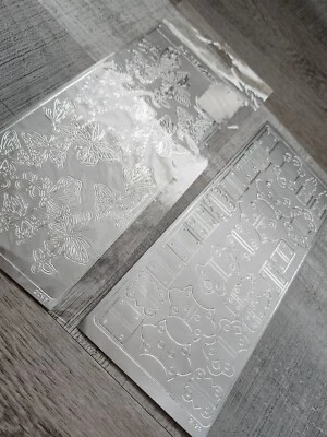 Embossed Silver Butterflies Spring Hinges Embellishments - Lot of 2- NEW HTF #35 - Изображение 1 из 4