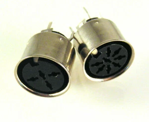 PCB Mount DIN Socket Range 3, 5, 7 and 8 Way 2 Pieces EB44 - Picture 1 of 2