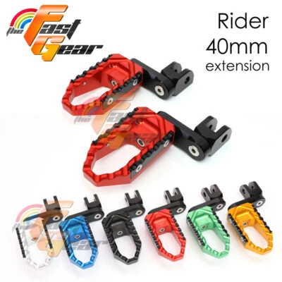 PATAS ANCHAS DELANTERAS EXTENDIDAS 40MM PARA KAWASAKI NINJA 300R 250R Z125 Z250 Z300 Foto 1 de 4