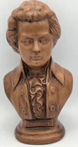 Vintage EUC Keramik handbemalt Mozart Büste Skulptur 8" hoch Büste 1976 Komponist - Bild 1 von 10