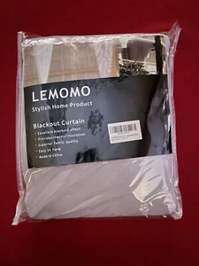 Deconovo Blackout Curtain Light Grey Thermal *NEW* 2 Panels Of 87" X 37" - Picture 1 of 3