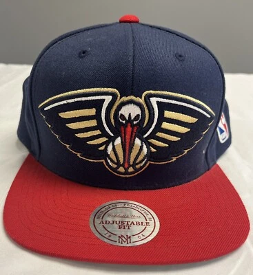 Sombrero Mitchell & Ness New Orleans Pelicans Unisex Azul Snapback Deletrear NBA Foto 1 de 4