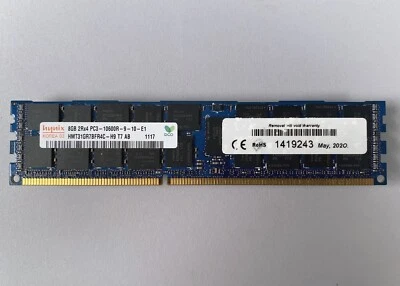 RAM HYNIX Module 1x 8GB PC3-10600R 1333MHz DDR3 ECC SDRAM 240-pin Mac Pro - Image 1 of 2