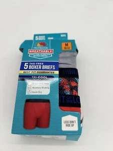 New Fruit of Loom Boys Pack of 5 Boxer Briefs True Comfort Size Sz M 10/12 - Picture 1 of 2