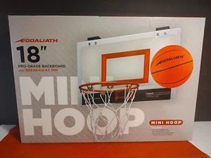Goliath 18" Pro-grade Backboard & Breakaway Rim Mini Basketball Hoop & Ball - Picture 1 of 3