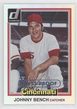 2015 Donruss Inaugural 1981 Edition Press Proof Platinum Blue Johnny Bench HOF