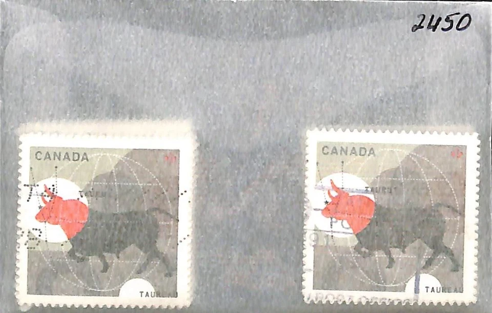Canada - 2450 - Used Bundle of 50 - Signs Zodiac : Taurus - 2011 - Image 1 of 1