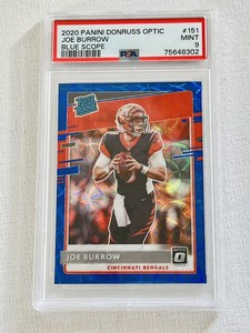 2020 Panini Donruss Optic Joe Burrow #151 Blue Scope Prizm PSA 9 📈INVEST