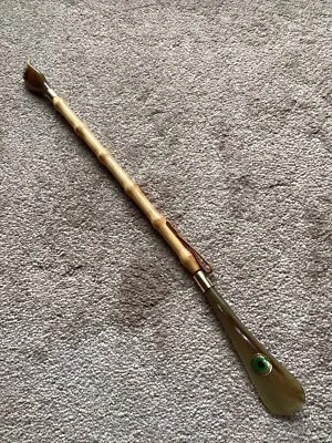 Vintage Shoe Horn With Back Scratcher Wooden Shaft Made In Italy 21” - Image 1 of 4