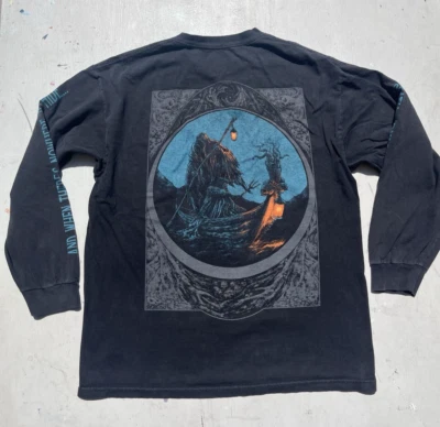 Camiseta de decapitación de ganado para hombre negra con logotipo manga larga L Deathgrind Metal Prog Foto 1 de 4