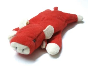 Ty 6" Teenie Beanie Babies McDonalds Happy Meal Toy #9 Snort Red Bull 1993 - Picture 1 of 5
