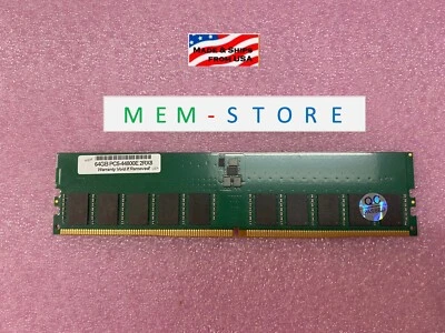 64 GB PC5-44800E DDR5-5600 MHz ECC UDIMM Memoria Compatible ASUS W680 ASROCK B650 Foto 1 de 4