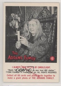 1964 Donruss The Addams Family Canadian I Always Look Better by Candlelight z6d