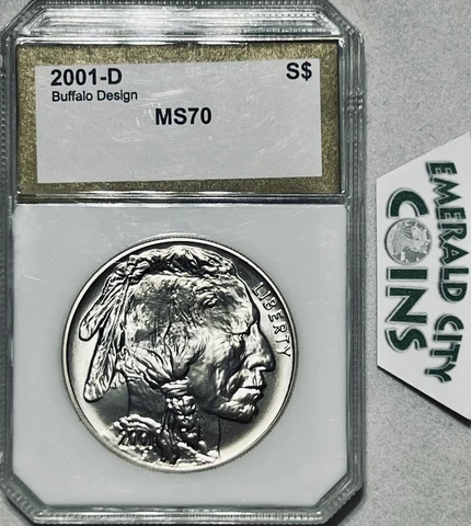 🔥2001-D $1 BUFFALO COMMEMORATIVE SILVER DOLLAR SUPERB-GEM UNC ~FLAWLESS COIN~ Cover