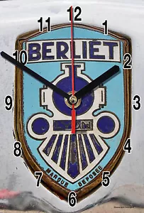 HORLOGE MURALE Logo ANCIEN BERLIET SUR TOLE BLANC -03M - Picture 1 of 1