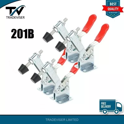4x Metal Toggle Clamp Quick Toggle Release Horizontal Toggle Clamps Tool GH-201B • 13.11€